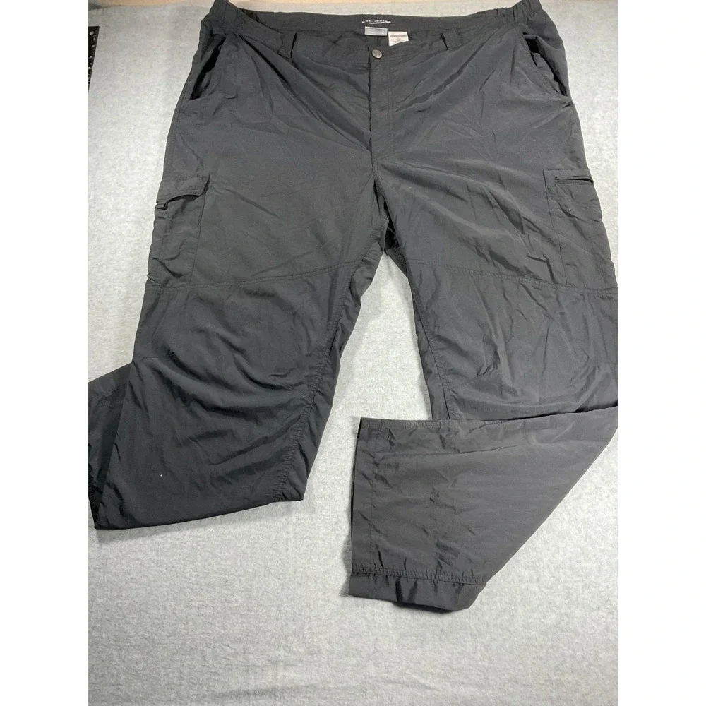 Columbia Mens Omni-Shade Cargo Pants Black 52W 34L Sun Protection Hiking 1776